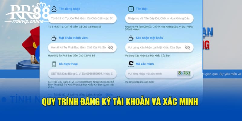 Quy trình đăng ký tài khoản và xác minh của game giải trí